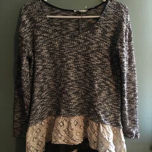 Beautiful lace frill sweater